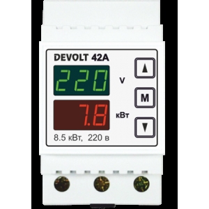 Devolt-42А - многофункциональное устройство защиты на DIN-рейку для однофазной сети 220В