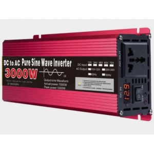 Инвертор PowerInverter 12В в 220В 3000Вт чистый синус 