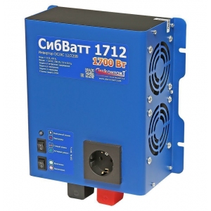 СибВатт 1712 - инвертор 12В/220В, чистый синус, 1700Вт